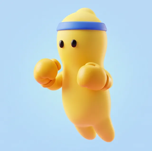 Yellow SP0RMZ with a blue headband